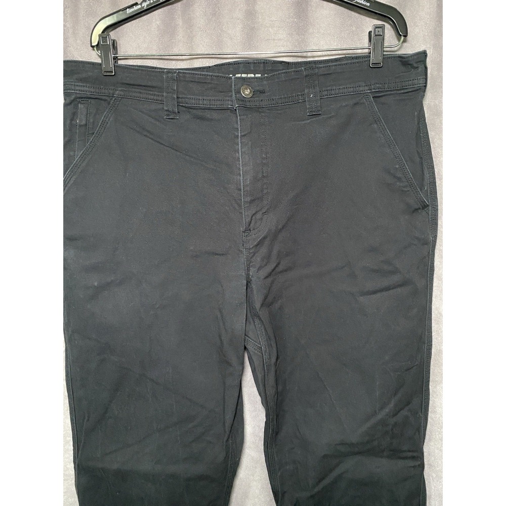 Duluth Trading Mens 38x34 Flex Fire Hose Relaxed Fit Cotton Work Pants Black - Picture 4 of 5
